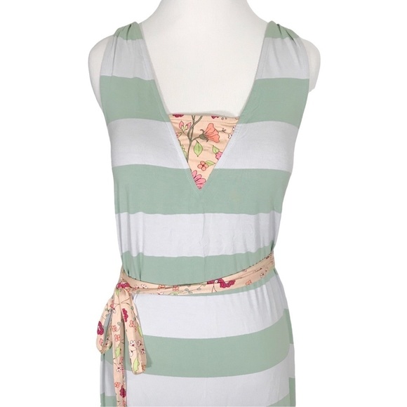 MATILDA JANE Seaside Afternoon Maxi Striped Floral Belted Dress Size Medium - Picture 5 of 14